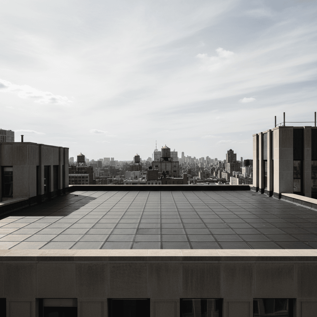 Completed commercial roof installation on New York building